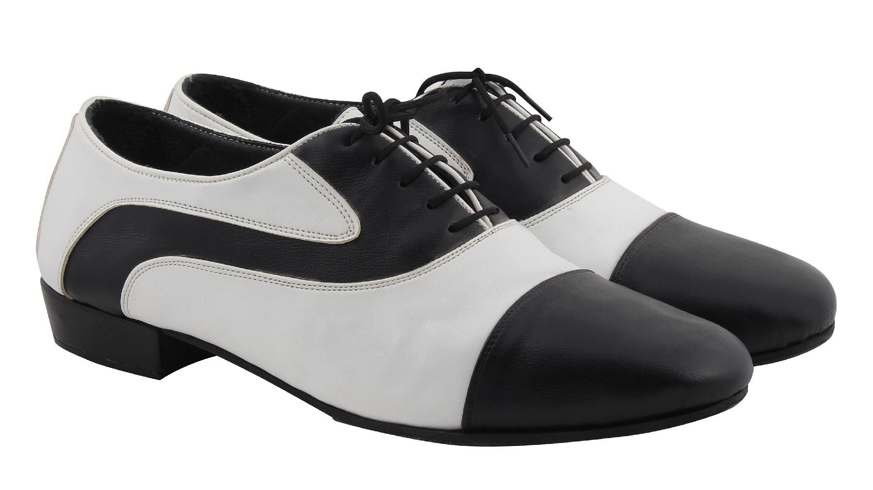 Mr. Black and White-S Men Tango Shoes