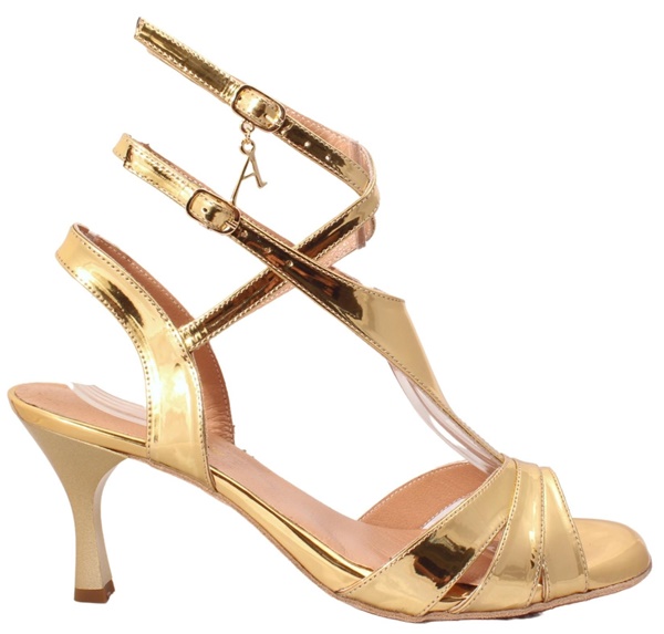 Mercedes Gold Shine Tango Shoes for Women