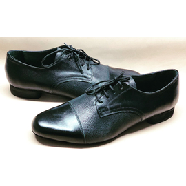 Black Leather Men Tango Shoes
