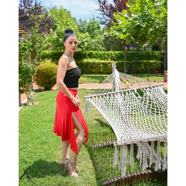 Red tango skirt, Slit skirt, Tango skirt, Dance skirt, Milonga skirt, Argentine tango, Elegant skirt, Julietta a mano