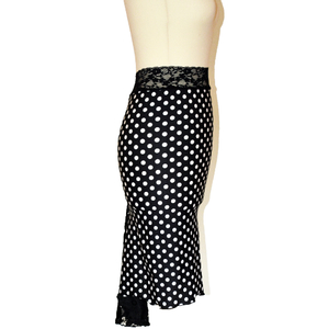 Black Dotted Tango Skirt