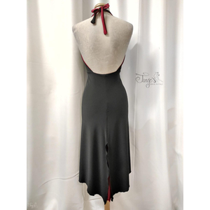 REVERSIBLE TANGO DRESS - BETHANIA DOUBLE-FACE BLACK RED