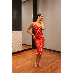 La Diva Polka Dotted Red Tango Dress