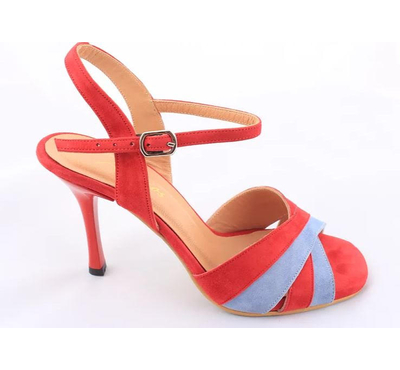 Red & Blue Suede, X Band Tango Shoes