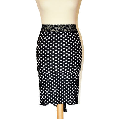 Black Dotted Tango Skirt