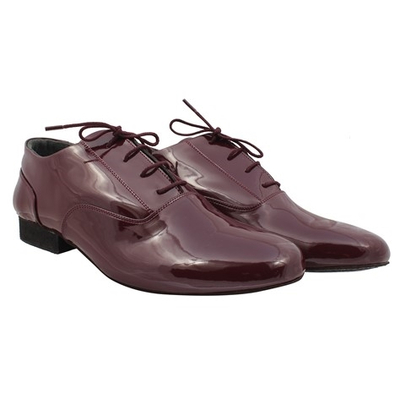 Maroon Shine Men Tango Shoes