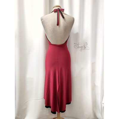 REVERSIBLE TANGO DRESS - BETHANIA DOUBLE-FACE BLACK RED