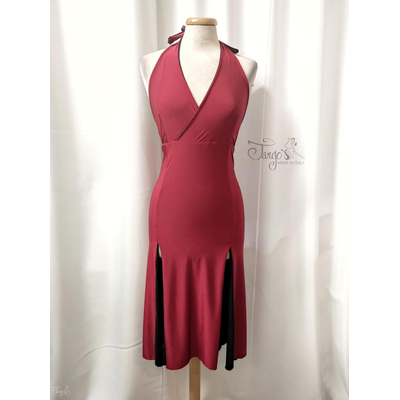 REVERSIBLE TANGO DRESS - BETHANIA DOUBLE-FACE BLACK RED