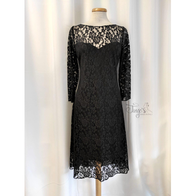 TANGO DRESS - ROSY BLACK LACE