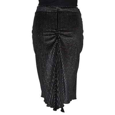 Black velvet argentine tango skirt