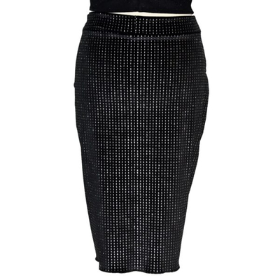 Black velvet argentine tango skirt