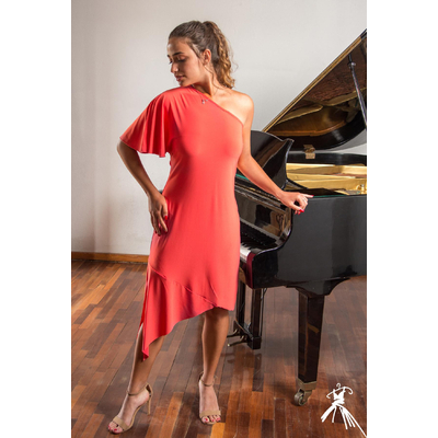 Tango Dress, One shoulder dress, Asymmetrical dress, Milonga dress, Handmade Dress, Unique Dress, Tango clothes, Tango Argentino, Julietta a mano