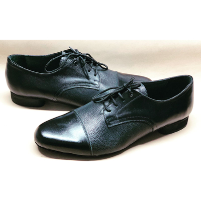 Black Leather Men Tango Shoes