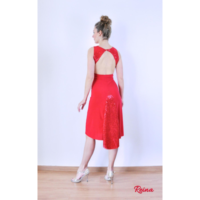 Red tango dress with sequin