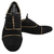 Men Tango Shoes- Black Suede & Gold