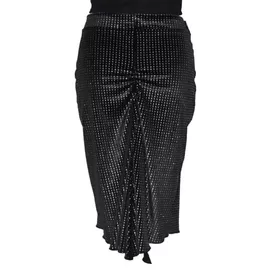 Black velvet argentine tango skirt