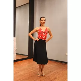Red Polka Dotted Tango Top
