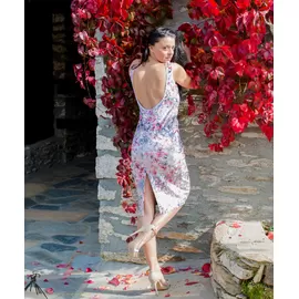 Pink - Grey Floral velvet tango dress, Argentine tango dress, Elegant velvet tango dress, Evening dress, Milonga dress, Unique handmade model, Tango clothes, Julietta a mano
