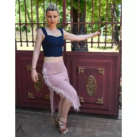 Feather Tango skirt, Elegant skirt, Dusty pink skirt, Argentine tango, tango clothes, Julietta a mano