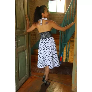 White Polka Dotted Tango Dress