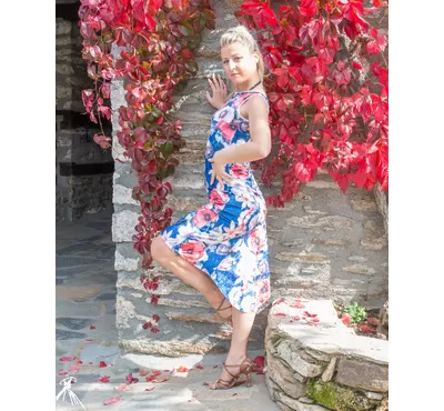 Floral velvet tango dress, Argentine tango dress, Elegant velvet tango dress, Evening dress, Milonga dress, Unique handmade model, Tango clothes, Julietta a mano